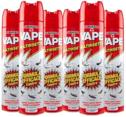 Vape Insetticida Repellente Multinsetto Spray 400Ml (6 Pezzi)