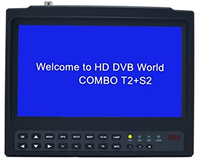 JOXLOVER Buscador de satélite, KPT-71 6ts Buscador satelital CCTV Cámara LCD 4.3 Pulgadas DVB-S / S2 Prueba de señal con AV USB para Ajustar la Antena parabólica de TV
