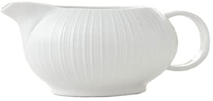 BODHIS Jarras para espumar Leche Jarra de café con Leche Taza de Leche Jarra de cerámica Blanca a Rayas Taza de Leche Taza de té Taza de café Lechera