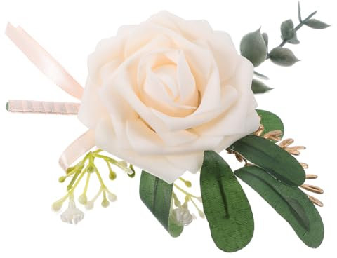 GAROZATION Damen Modische Hochzeit Boutonniere Bräutigam und Braut Künstliche Corsage Elegantes Hochzeitsaccessoire