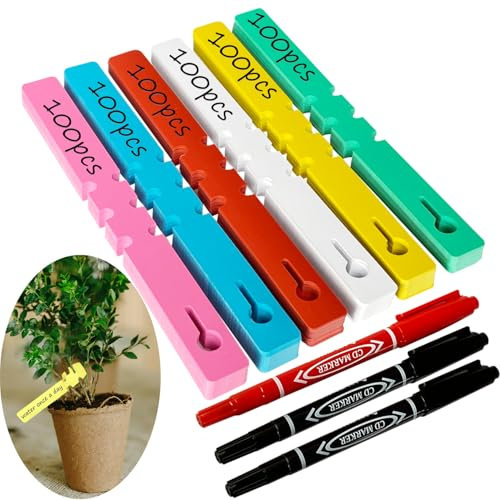 Etiquetas Plantas 600pcs Marcadores para Plantas Etiquetas para Plantas Resistentes a la Intemperie Ajustables para Árboles y Plantas 2 x 21 cm (600)