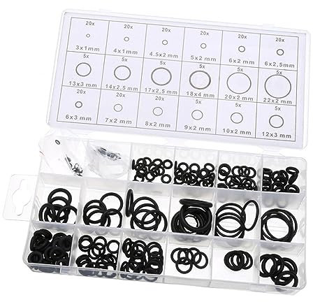 GETAJGHSD 225stücke Teile Gummidichtungen Set Vielseitige Dichtungsringe Für Sanitärinstallationen Installieren Geruchsneutral Und Geeignet Für Haushaltsgeräte Fahrzeuge Und Mehr