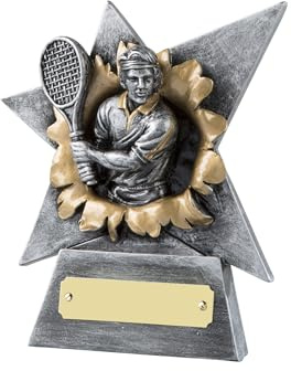 SilverTrophy: Tennis Trophy Award - Star Player, Tornei di tennis, Competizioni di club, Asso, Racchetta, Scuola, Festa per bambini, Vincitore, Più migliorato, Squadra, Risultato di presentazione