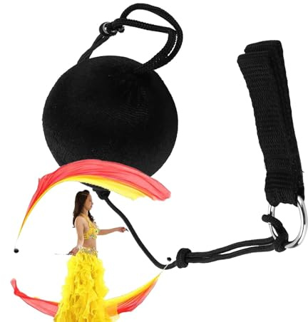Poi Chain Balls, Dance Poi Balls, Handgeworfener Ball Poi schwarz – Bühnenperformance Tool, Tanz-Trainingszubehör für Bauchtanz, Yoga, Haka und polynesischen Tanz