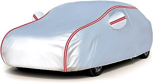 Outdoor Car Cover for mini Classic 1997-2000,Custom Heavy Duty Waterproof All Weather Protection Outdoorwith Windproof Strap, Door Zipper,Car Cover Waterproof