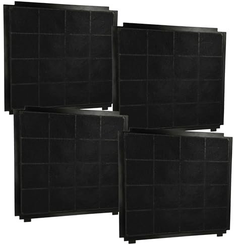 vhbw 4x Filtres à charbon actif compatible avec Airforce F212, F212 90 BK S4BK, F212 BL/A/60, F212 BL/A/90, FASCIA hotte aspirante
