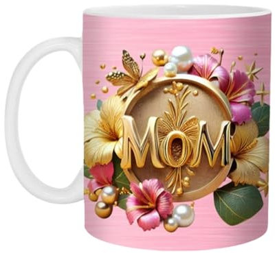 Tasse à café Maman Tasses pour Maman, Tasse à eau en céramique, Motif floral élégant Tasse à thé d'appréciation pour les amateurs de thé Fille Fils Nouvelles mères Femme