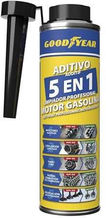 Goodyear Additivo detergente per Motori a Benzina 5 in 1 Professionale 300 ml | Detergente per iniettori, Turbo, catalizzatore, Sistema di combustione e aspirazione | Migliora Le Prestazioni