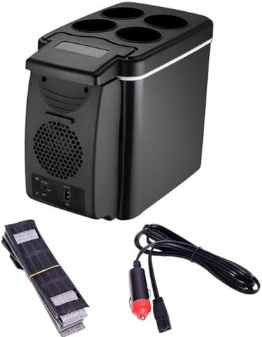 kinrguiyuez 6L Car Fridge Freezer, Portable Camping Fridge Freezer Car Refrigerators for Camping, Driving, Picnic