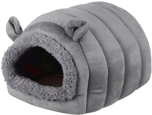 DIYEAH Maison pour Petits Animaux Douce et Confortable Coton PP Lit Chaud pour Hamster Chinchilla et Cobaye Couchage et Polyvalent