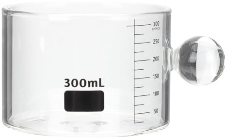 TOVINANNA Tasse Verre Transparente avec Poignée et Échelle Graduée Mug Résistant Chaleur pour Mesurer Lait Café et Boissons Froides Verre à Eau pour Maison