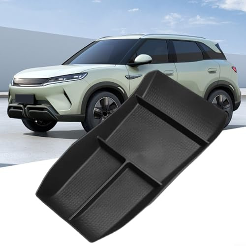 TONIXY Bandeja organizadora para consola de automóvil con compartimentos multiusos, ABS negro mate, para accesorios interiores BYD ATTO 2 2025 2026