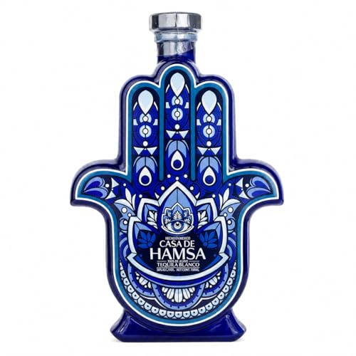 Casa De Hamsa Blanco Tequila | Ultra-Premium 100% Blue Weber Agave | Tequila Small Batch Crafted | 70cl 38% ABV