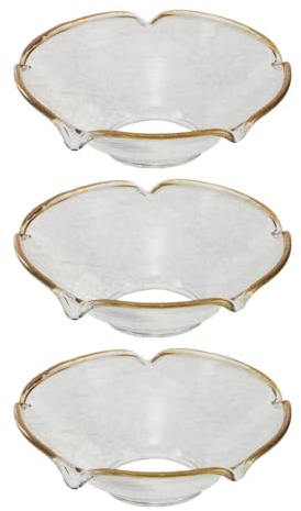 JUMPLAWN 3 Stück Eleganter Tropfenfänger für Kerzen aus Glas mit Wachsauffangfunktion und Dekorativem Blumen Design für Kerzenhalter bei Besonderen Anlässen und Hotels