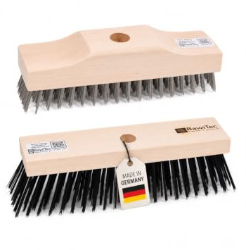 Stahldrahtbesen Stahldrahtschrubber Set Stahldraht Besen ohne Stiel | Drahtschrubber und Drahtbesen, Besen 30cm, Schrubber 22cm, ohne Stiel