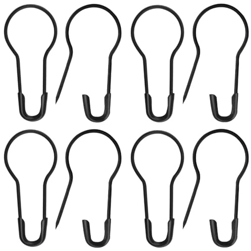 WMYCONGCONG 1000 PCS Schwarze Glühbirnen-Nadeln, Kürbis-Sicherheitsnadeln zum Basteln, für Heimtextilien, Kleidung, Ornamente, Kunsthandwerk, DIY, Strickmarker