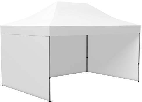 Vispronet Profi Faltpavillon/Faltzelt Basic 3 x 4,5 m, weiß (3 Zeltwände) - weitere Farben und Größen lieferbar