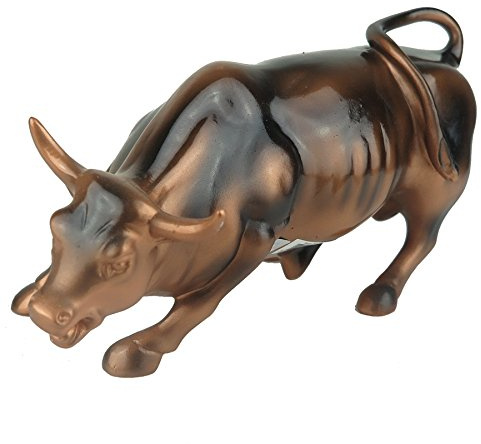 Offizielle Bronze Wall Street Bull Stock Market NYC Figur Statue (X-Large, 20,3 cm)