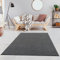 Fashion4Home Teppich Wohnzimmer – Einfarbig, Uni Teppich fürs Kinderzimmer, Schlafzimmer, Arbeitszimmer, Büro, Flur und Küche - Kurzflor, Grau, Größe: 120x170 cm