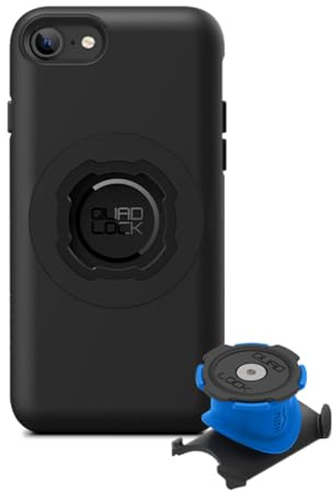 QUAD LOCK Vorbau/Lenker Handyhalterung Fahrrad Kit mit iPhone SE (3./2. Gen) MAG Hülle