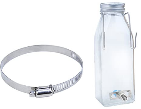 POPETPOP Kleine Hängende Trinkflasche Für Kleintiere Geräuschloser Wasserspender Aus Glas Für Kaninchen Und Hamster Platzsparend Einfach Zu Befüllen Geeignet Für Käfige