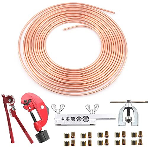 Kit tubi freno 25 piedi Bobina tubi bobina per auto Strumento a doppia svasatura Accessori per la riparazione della linea dei freni automobilistici
