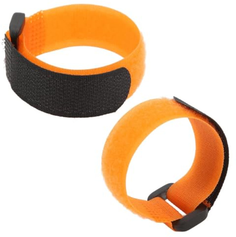 HERCHR Cinghia a Strappo, 20 Pezzi 20 * 300mm Cinghie in Nylon Resistente Fascette Multiuso con Fibbia per Fascette (Arancione)