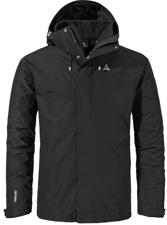 Schöffel Herren 3in1 Jacket Style Okere MNS, wasserdichte, atmungsaktive Outdoorjacke mit herausnehmbarer Fleecejacke, black, 50