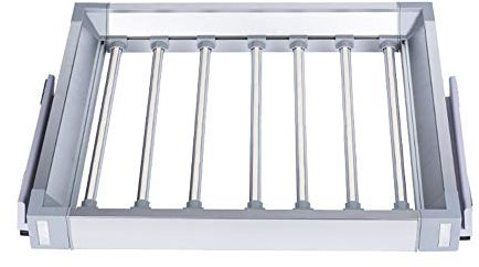 PACUM Porte-Pantalons extractible, Porte-Cravates rétractable pour Placard, Organisateur de cintres avec Rail Coulissant d'amortissement, utilisé pour Les armoires d'une Profondeur de Plus de 50 cm,