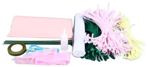 DIY Chenille Stem Bukett Set, Miljövänlig Fine Detailed Pipe Cleaner Lily Set, Handgjorda för Juldekoration