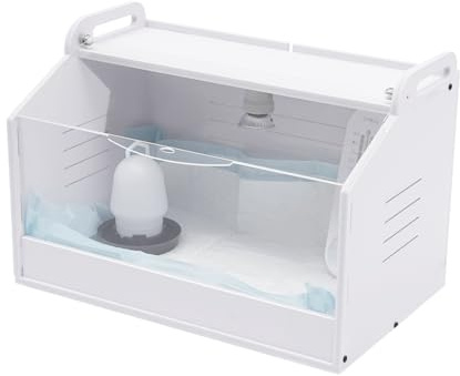 Vollautomatische Brutinkubator Küken Kükenwärmebox mit Thermometer und Wärme Lampe für das Ausbrüten von Küken Entenküken Welpen 48 * 30 * 30CM