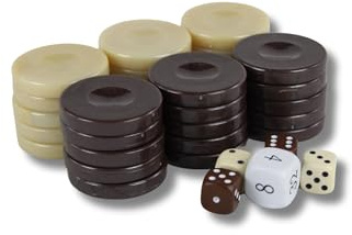 36 mm Acryl Braune Perle - Backgammon-Stücke