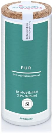 Wunschkapsel Bambus-Extrakt Pur (75% Silizium) - 290 Kapseln Inhalt