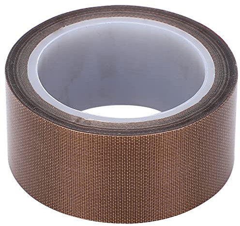 TIKATARER Teflonband, PTFE-Band, Hochtemperaturgewebe, Hochtemperaturband, Isolierung, Kleberolle, Verbrauchsmaterialien für Vakuumversiegelungsmaschinen (Dicke 0,13 * Breite 50 mm * Länge