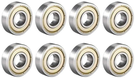 8 cuscinetti a sfera in metallo, cuscinetto a sfere 608ZZ, cuscinetti a sfere a micro scanalatura, cuscinetti a sfere di alta qualità adatti per rulli, skateboard, longboard, pannelli ondulati