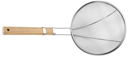 Cucchiaio filtro olio - Setaccio da friggitrice, Frullatore | Cucchiaio da tavola in legno a maglia fine in acciaio inossidabile, cucchiaio sospeso multifunzionale rete da cucina per grasso, salsa