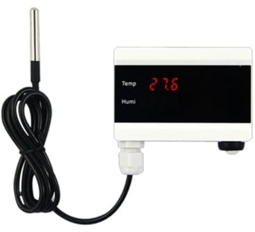 Ptdfjspt Sensor de Temperatura WiFi Detector de TermóMetro Tuya Pantalla Digital Alerta de AplicacióN Home Smart Life Congelador Alarma de Agua Enchufe de la UE