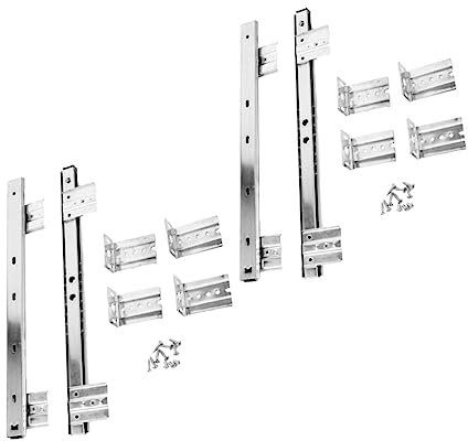 NUOBESTY 2pairs Keyboard Rail for Desk Drawer Slide Rail Extension Sliding Track Slides for Office Cabinet