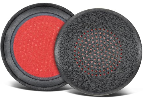 SOULWIT Cuscinetti Coprire Ricambio in Pelle Agnello per Plantronics Voyager Focus UC B825/1&2 UC, Voyager 4210/4220, per Poly BlackWire 5200/C5200/5210/C5210/C5220/7225, Backbeat Sense