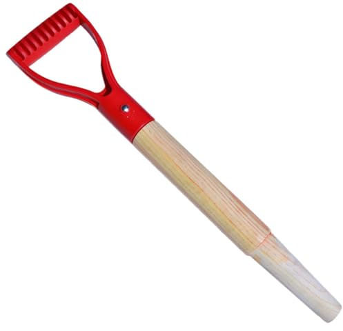 Ersatz-Schaufelstiel, 45, 7 cm, Holzrechenstiel mit technischem Kunststoffgriff, Spatenstiel zum Graben, Gartenarbeit, Camping, Schaufelstiel, Ersatz-Rechenstiel