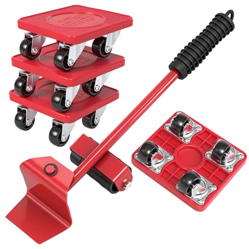 Jomdjmskes 5 Piezas Elevador de Muebles, Ruedas para Mover Muebles, Juego de Ruedas para Transporte de Muebles, Transportador Elevador de Muebles Pesados para Sofá, Lavadora Guardarropas Frigoríficos