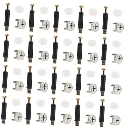 Sosoport Kit de Conexión Muebles Excéntricas con Tornillos y Pasadores para Armarios Mesas y Gabinetes Ensamblaje Fácil y Seguro Herrajes de Fijación Resistentes
