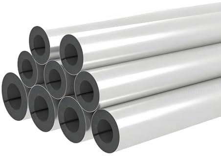 Selbstklebend Rohrisolierung für Rohre Ø 22-110mm, Frostschutz Isolierschlauch, Rohrdämmung Schale, Schaumstoff Schutzschlauch für Klimaanlage Rohr Heizungsrohre(15mm,48mm)