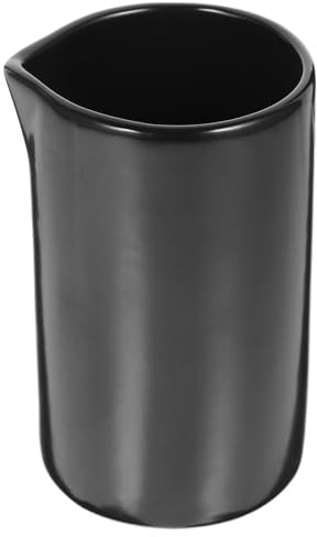 Veemoon Pichet à Lait en Céramique Mat Noir Mini-Pichet 150 Ml Bec Verseur Précis Pot à Crème Polyvalent pour Sauces et Lait pour Café et Usage Quotidien