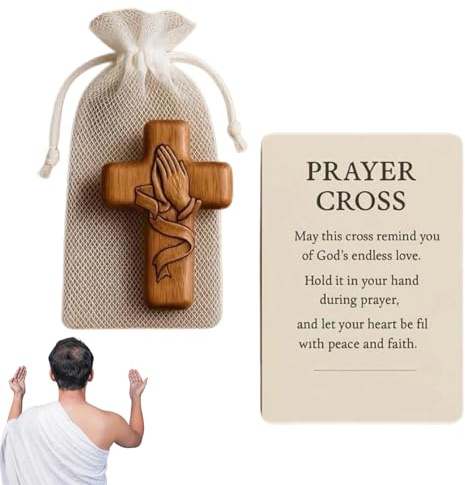Genérico De Madera – Corazón De Madera De Jesús – Soporte Para La Oración | Crucifijo De Mantenimiento Portátil, Crucifijo Decorativo Para Memoriales De Devoción Diaria, Coleccionistas Cat