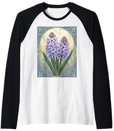 Sonbol Bloom Jacinto Lila de Nowruz Camiseta Manga Raglan