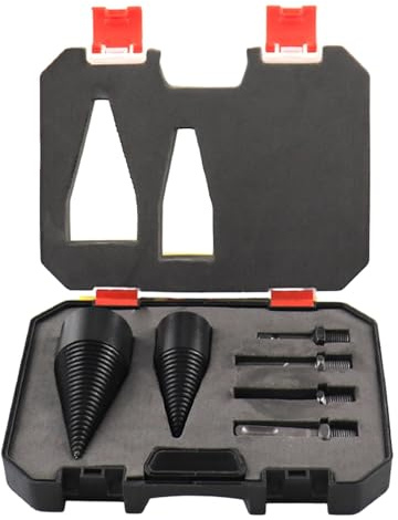 Wswqop 6-Piece Log Splitter Set/Log Splitter Drill, Detachable, Multifunctional, with