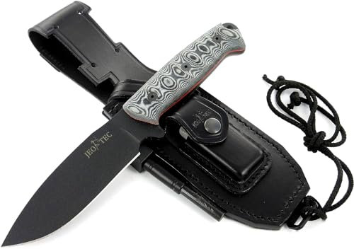 JEO-TEC Nº1 Outdoor-kniv Survival Bushcraft Camping Vandring jakt och fiskekniv - BÖHLER N690C stainless steel - Mikarta/Kokobolo-trähandta - Gjord i Spanien