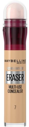 Maybelline Concealer Instant Anti Age Eraser Eye Concealer, Concealer für Augenringe und Hautunreinheiten, Ultra Blendable Vegan Formula 07 Sand (Verpackung kann variieren)