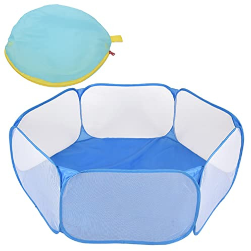 Kids Ball Pit Play Tent Blue Mesh 120x60x38cm Foldable Portable Pool for Indoor Outdoor Use Ages 1+